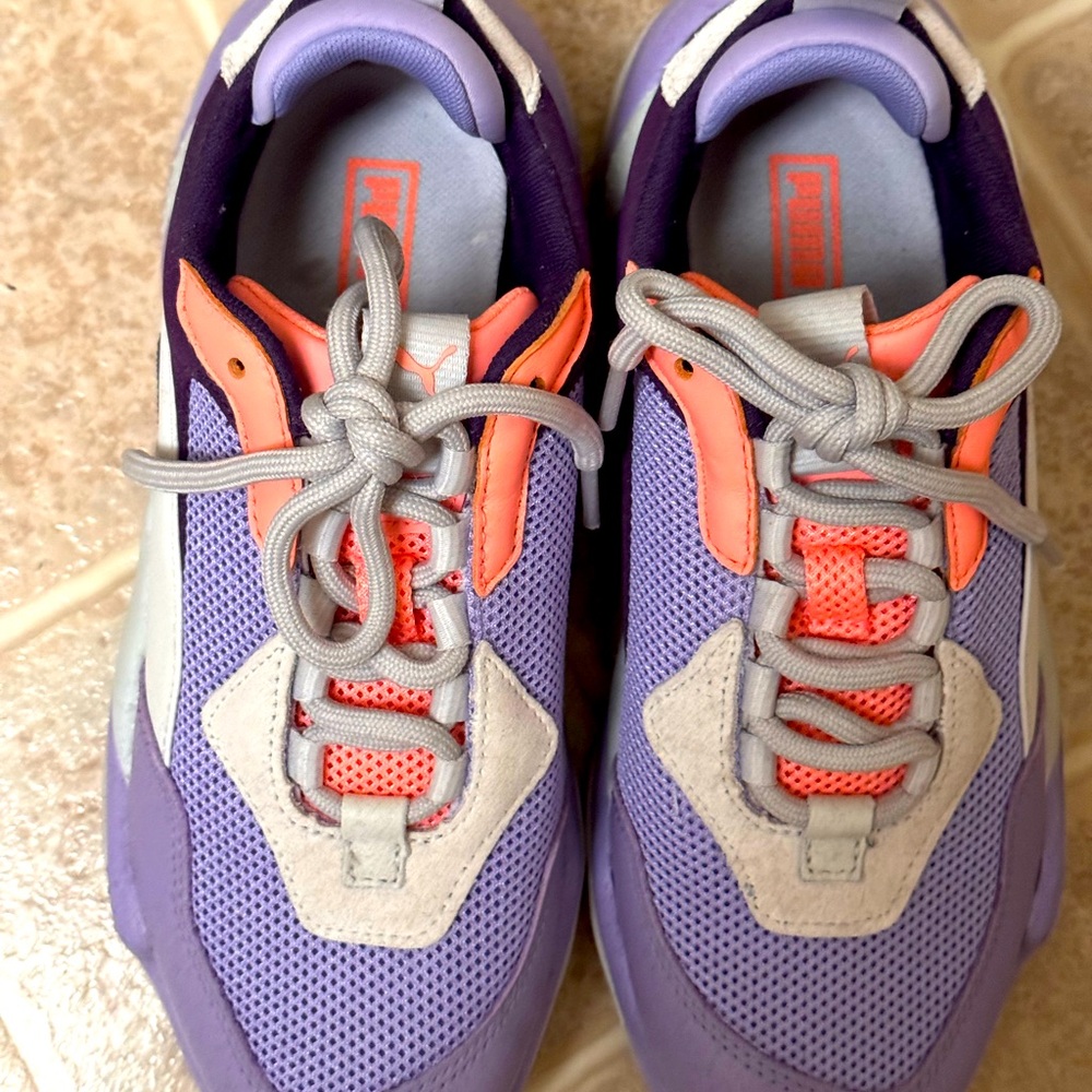 Purple and Orange Sneakers Puma, NEW